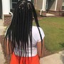 Traditional Box Braids (shaved sides & back)