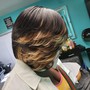 Relaxer/cut and wave (no curling)