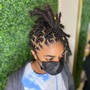 Loc retwist- half head