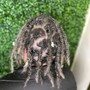 Loc retwist- half head