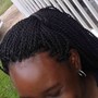 Traditional Box Braids (shaved sides & back)