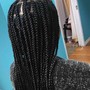 Traditional Box Braids (shaved sides & back)