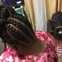 8 Feed-In Cornrows/ Large Feed-in cornrow Ponytail