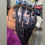 6-7 feed in French braids