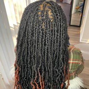 two strand twist with extensions with human hair