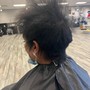 Loc Maintenance and haircut/ edge up with fade or design