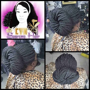 partial sew in braid pattern