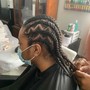 Layered cornrows (lemonade braids)