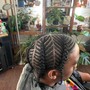 Cornrows straight back (12)