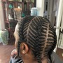 2 feed in  Braids