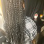 Braids front weave back