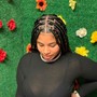 Cross over Fulani braids (boho)