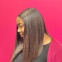 Relaxer and Style +deep conditioning + Trim