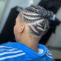 Traditional Braids and haircut combo #1