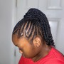 Feathers  Braids: short