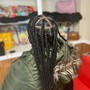 Straight back braids (20-25 braids)