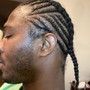 Men’s Braids with added hair