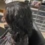 SEW IN EXTENSIONS WITH SOME NATURAL HAIR OUT