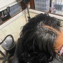 SEW IN EXTENSIONS WITH SOME NATURAL HAIR OUT