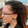 Mens braids/ shampoo, conditioning, blow dry