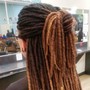 Mid-Back Individual Faux Locs