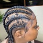 1/2 Braided  1/2 knotless