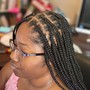 FEED IN BRAIDS with Crochet Braids