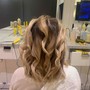 Partial Balayage, Blowout, silk press