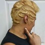 Wash, Soft finger waves, and curl $85