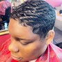 Relaxer sides and back with shampoo style