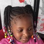 Kid’s Ponytail braids without/weave(large)11 and under