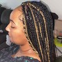 Box braids in bob (Med)