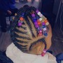 Kid's Braids w/ beads (no weave added)