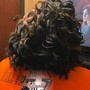 Feed In Bun/ Ponytail (Boho Curls)