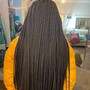 Stitch cornrows with natural hair