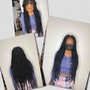 Small knotless box braids waist length