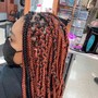 Medium Knotless box Braids mid back