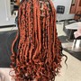 Medium Knotless box Braids mid back