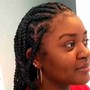 Fulani braids (half cornrows half box braids)