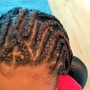 Fulani braids (half cornrows half box braids)