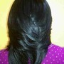 Relaxer/Sew in pieces between natural hair