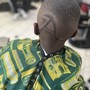 Kid’s Haircut (15 and under) temp faded & shape up