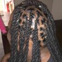 Instant locs ( half head )