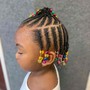 Kiddie Braids w/ Natural Hair