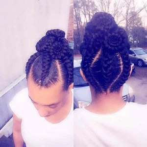 senegalese twist bun