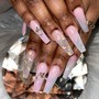 Add-on French tip, ombré, stickers, stones