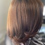 Med bohemian Knotless Bob