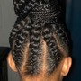 Full head heart shaped Cornrows Waist Length