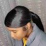 Sleek ponytail hair included