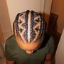 Half Singles/Half Cornrows (Only)